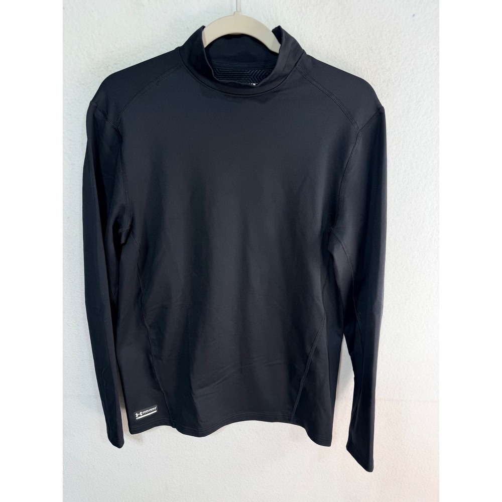 Under Armour Tactical ColdGear Infrared Base Mock Neck Shirt Men's Medium Black